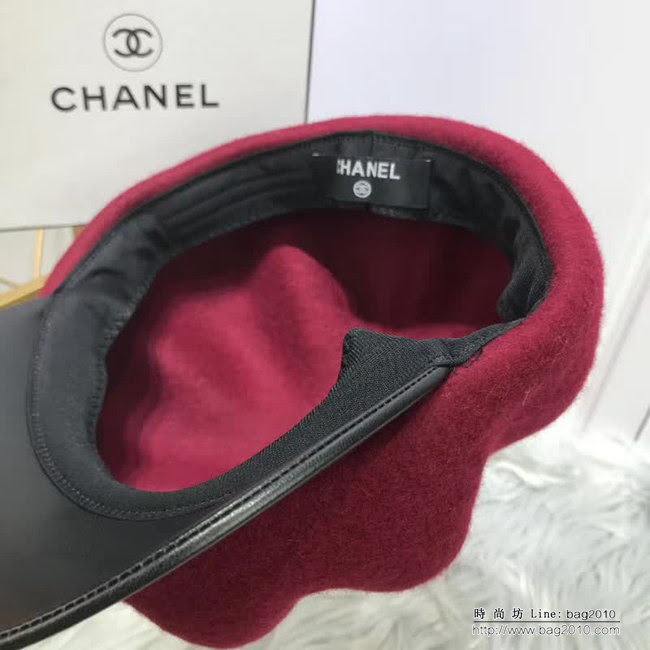 CHANEL香奈兒 秋冬新品 高端原版最新貝雷帽 百搭八角帽 皮帽簷鴨舌帽 LLWJ7002